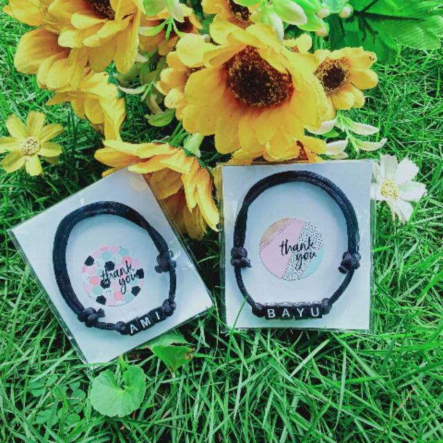 GELANG NAMA / GELANG COUPLE / GELANG TALI / GELANG INISIAL / GELANG HURUF / KADO / HADIAH / PACAR