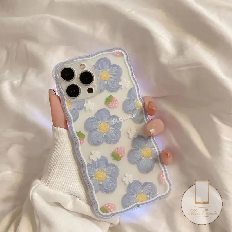 Soft Case Tpu Transparan Motif Bunga Strawberry Untuk iPhone 7 Plus 8 Plus 11 X XR XS Max 12 13 Pro Max 6 6s Plus SE 2020