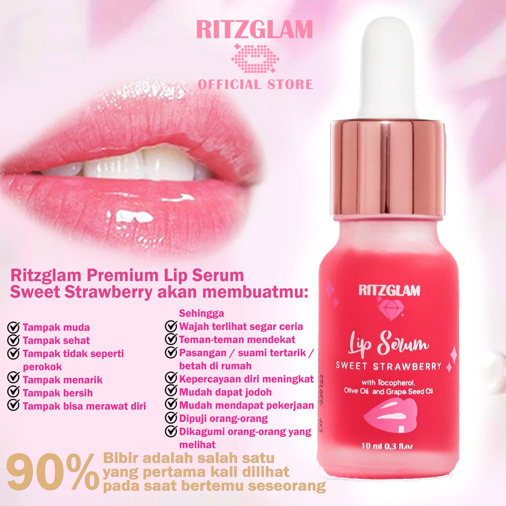 RITZGLAM Underarm + Lip Serum Vitamin Pelembab Pemerah Bibir. Bright &amp; Glow Together