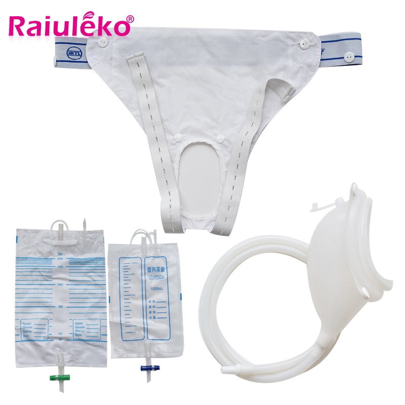PRODUK IMPORT Medical Silicone Urine Bag Urine Collection Set Breathable Urinal Spill Proof Bag for