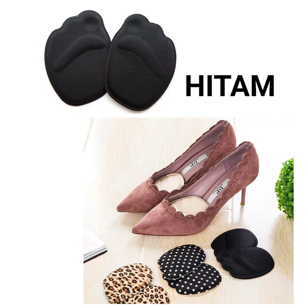 1 Pasang Bantalan Kaki Depan / Insole Busa Anti Slip / Sol Jari Kaki High Heels