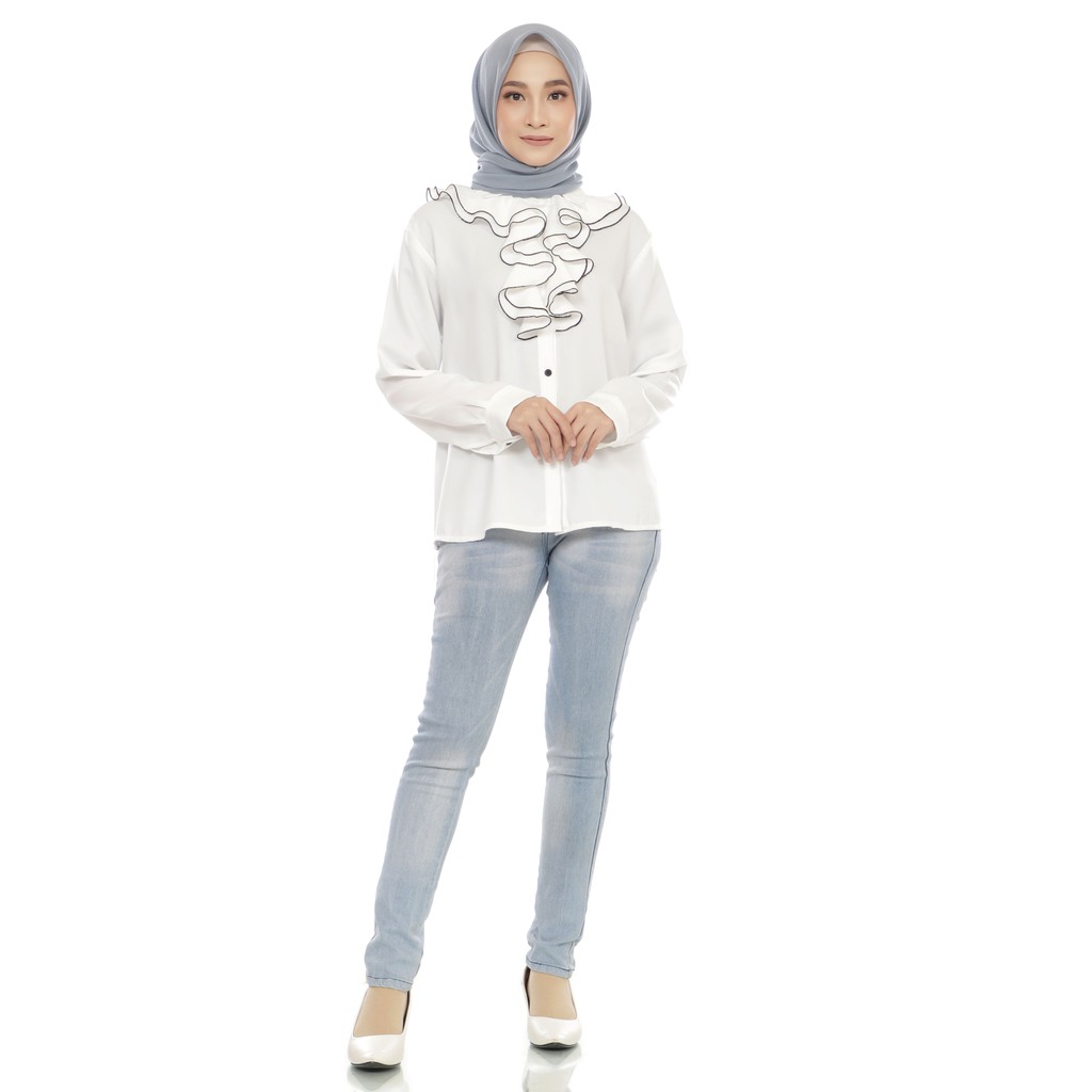 KEMEJA KHUSUS PUTIH XXXL TANGAN PANJANG - KEMEJA KHUSUS PUTIH JUMBO LENGAN PANJANG - KEMEJA KANTOR-XXXL NECI LD=112CM