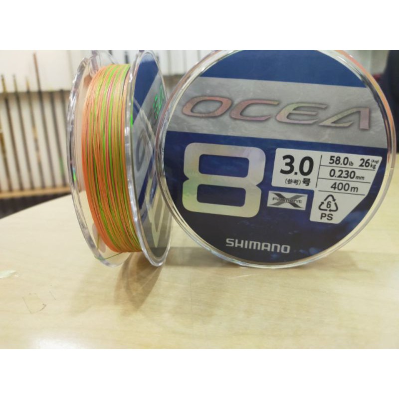 Senar PE SHIMANO OCEA X8 PE3 400M MULTI COLOUR