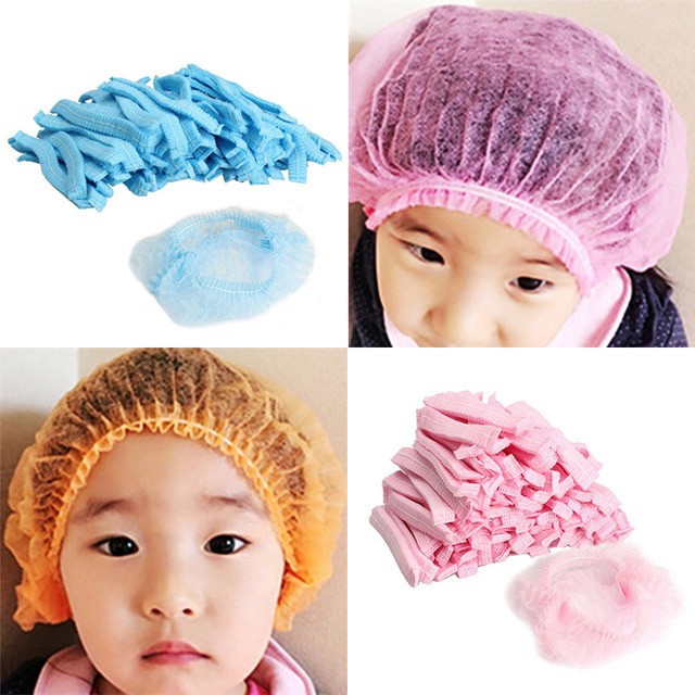 10pc Penutup Rambut Kepala | Hair Cap | Nurse Cap Transparan | Penutup Rambut Perawat | Shower Cap