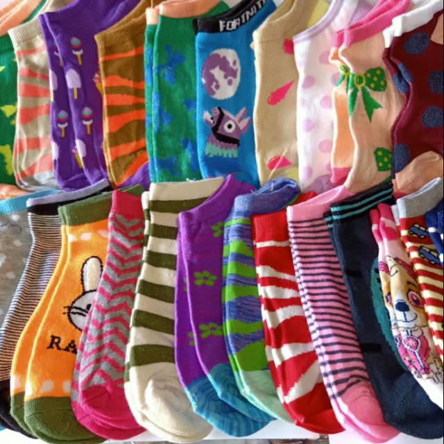  Kaos  Kaki  motif karakter semata kaki  fashion socks High  