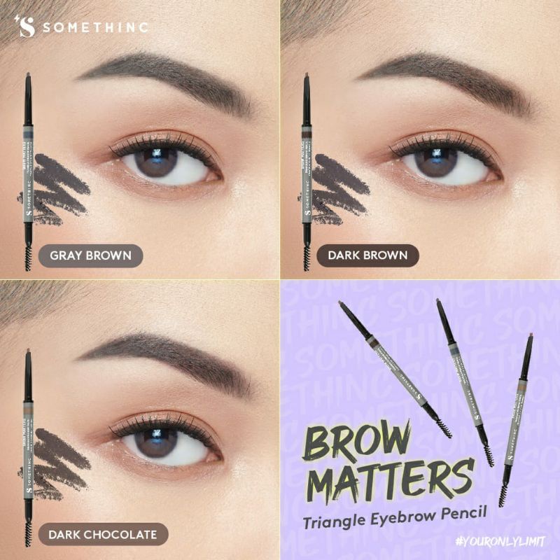 SOMETHINC BROW EMBLEM Microcara Brow Gel BROW MATTERS Retractable Triangle Eyebrow