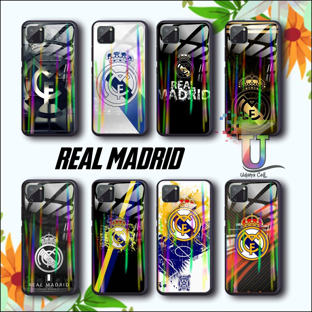 UC312 Case softcase gambar REAL MADRID back case glass aurora xiaomi redmi 4a 5a 6 6a 7 7a 8 8a etc