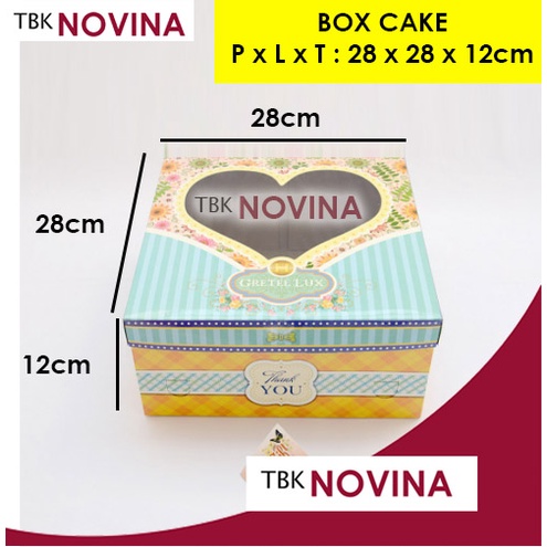 KOTAK KUE CAKE / BOX CAKE TART / DUS BOLU KUE ULANG TAHUN GRETEL LUX