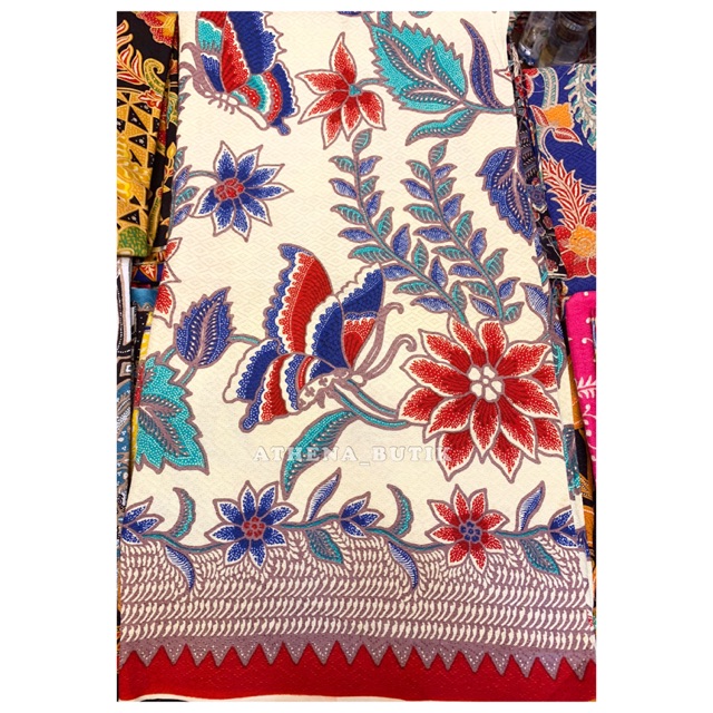 ATHENA BATIK | Batik Dolbi Dolby a Doby Dobi Dobby Kain Putih Susu Gading Seragam Bawahan Kebaya Rok