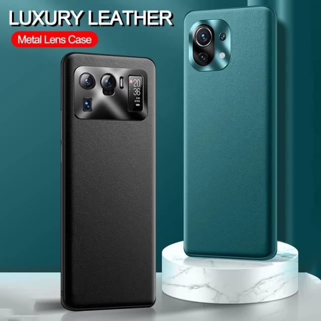 XIAOMI 12 / 12 PRO / MI 11 / 11 LITE / 11 ULTRA SOFT CASE LEATHER LUXURY METAL CAMERA