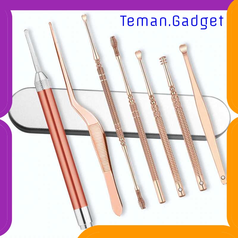 TG-FE177 BIUTTE.CO PEMBERSIH TELINGA KOREK KUPING EAR SPOON LED 7 PCS - JC9