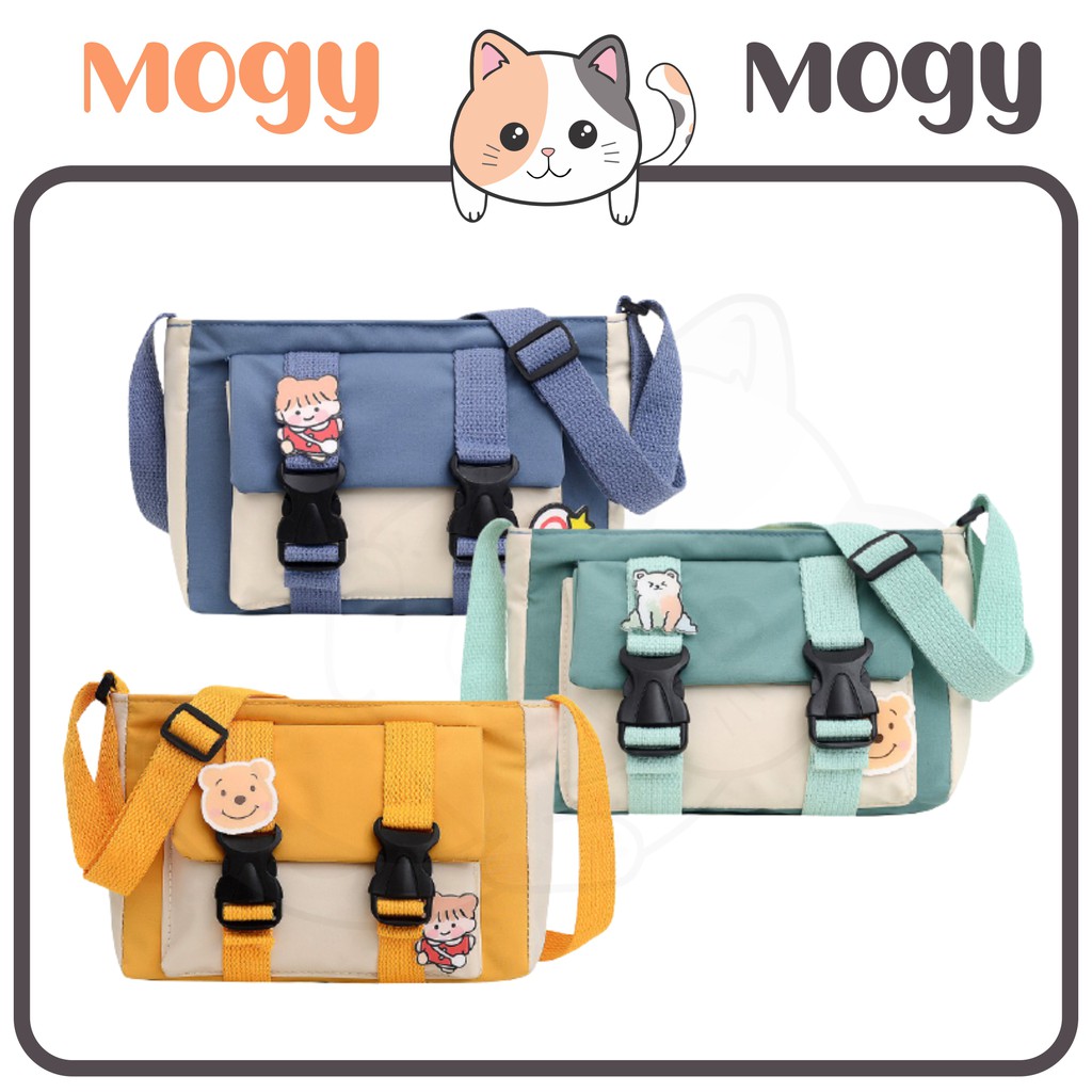 MOGYMOGY MG1411 Tas Kanvas Wanita Tas Selempang Tas Kanvas Korea   Sling Bag Fashion