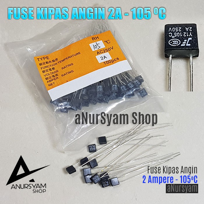Fuse 2A Kipas Angin - Fius - Sekring Kipas Anging 2A