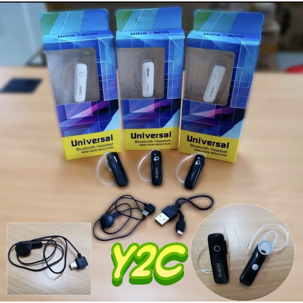 HANDSFREE EARPHONE BLUETOOTH STEREO UNIVERSAL OPPO SAMSUNG VIVO REALME XIAOMI / HENSET MURAH TERMURAH