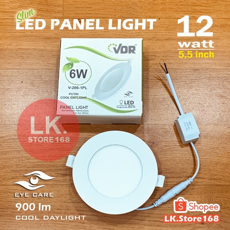 LAMPU DOWNLIGHT LED PANEL 12 WATT VDR