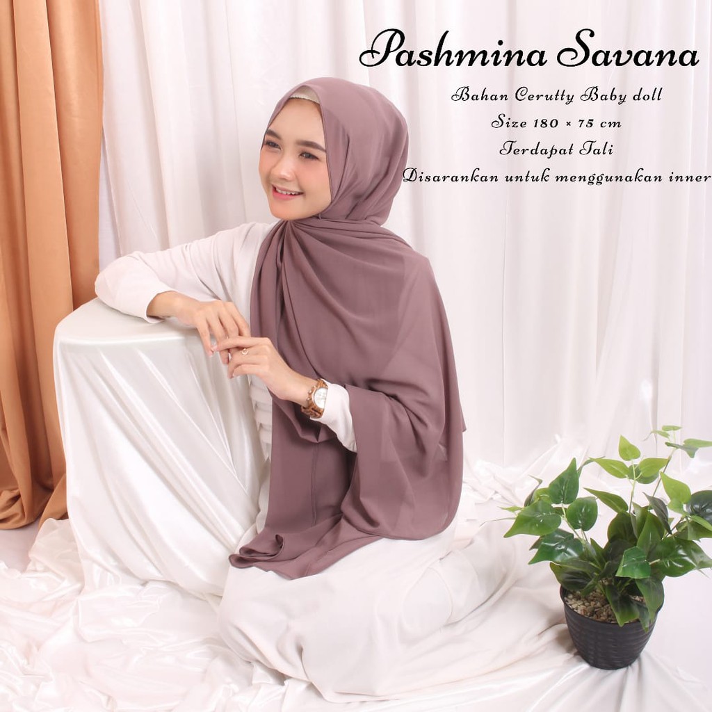 PASHMINA TALI CERUTY_JILBAB/HIJAB  PASHMINA TALI - PASHMINA SAVANA - BAHAN CERUTTY BABYDOLL PREMEIUM