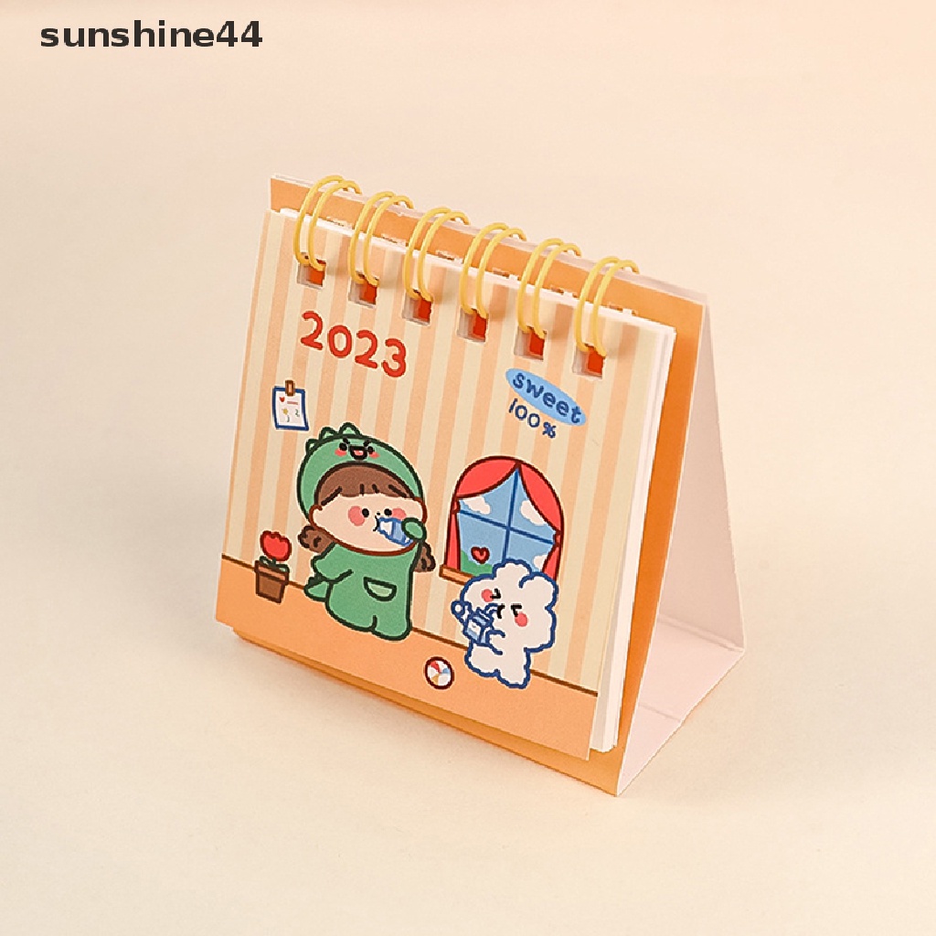 Sunshine 2023 Kalender Meja Mini Motif Kartun Lucu Untuk Dekorasi Sekolah