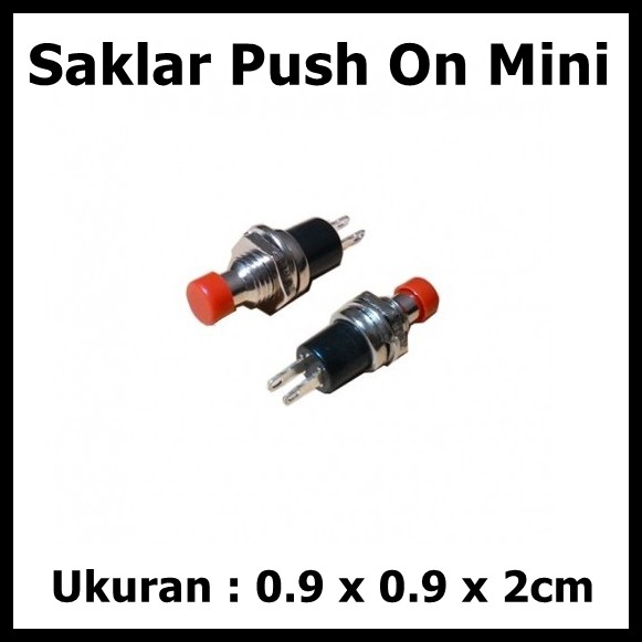 Switch Push On Kecil ( Saklar Klakson ) MERAH Push Button