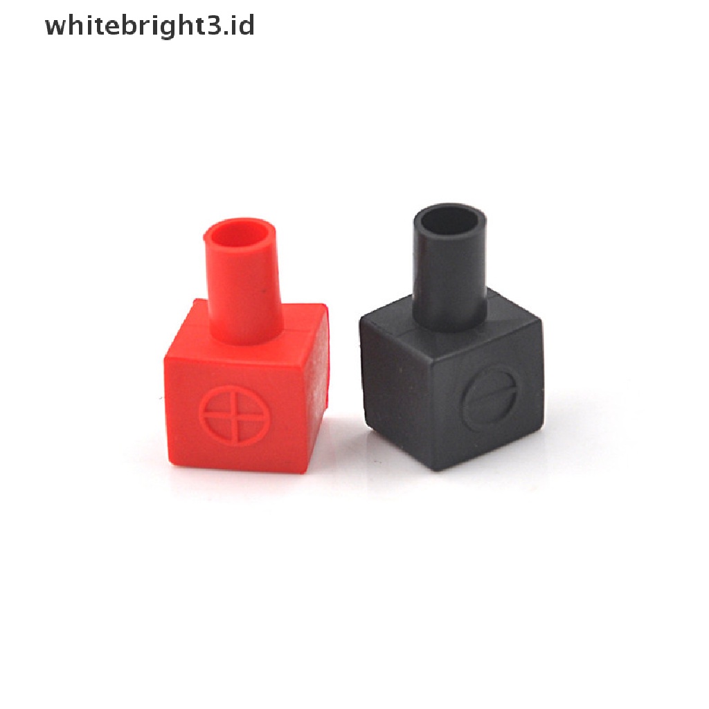 (whitebright3.id) 2pcs Cover Terminal Aki Motor Bahan Karet