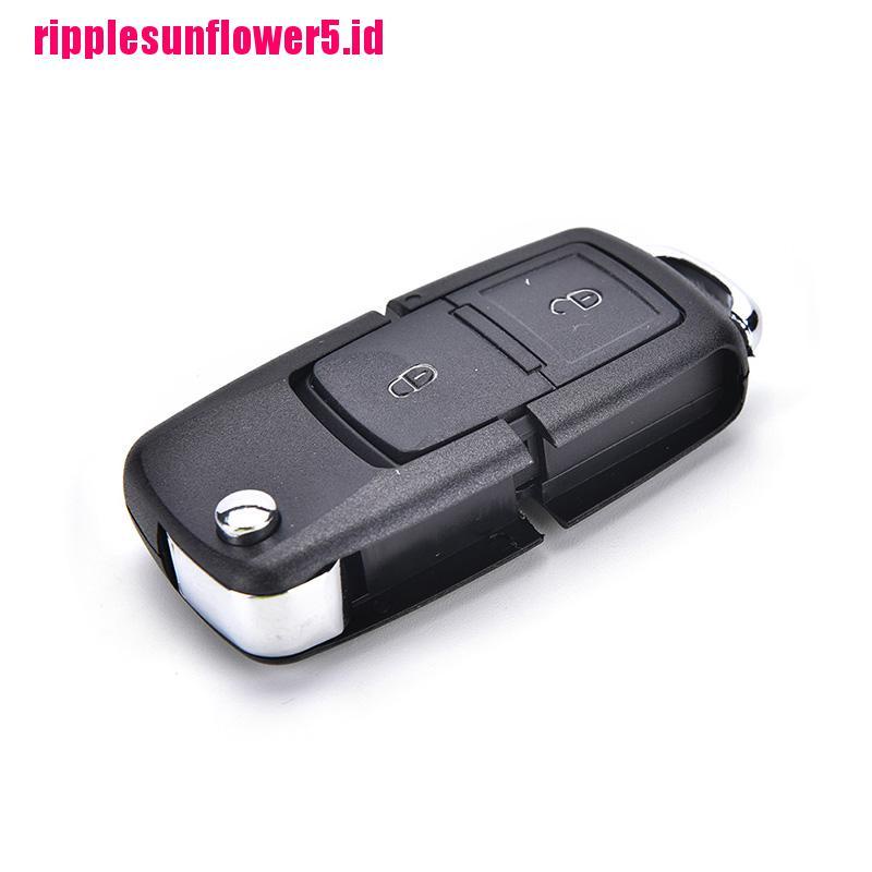 Rumah / Casing Kunci Remote Mobil 2 Tombol Plastik Warna Hitam Untuk VW VOLKSWAGEN MK4