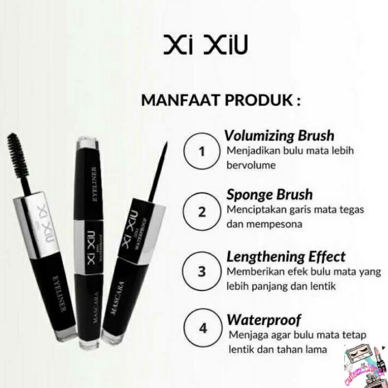 ☃Cutezz_Ching1☃Xi Xiu 2In1 Mascara dan Eyeliner