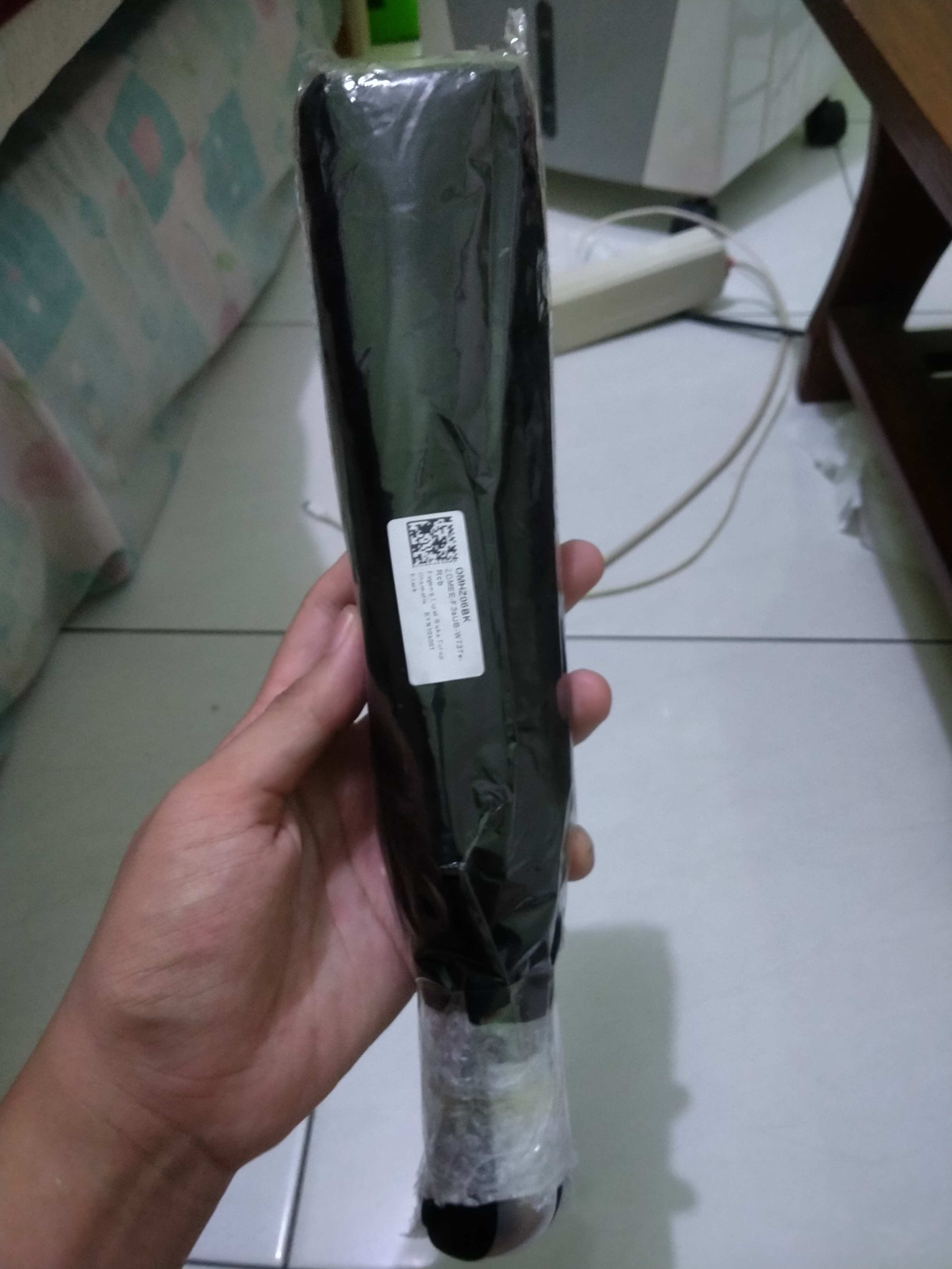 Payung Lipat Dengan Tombol Otomatis Hitam Polos High Quality Portabel Simple Elegan - Solid Black