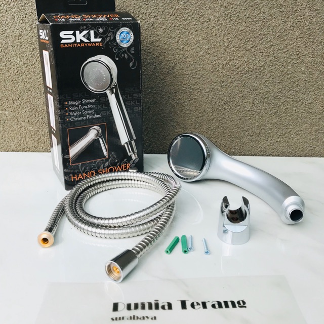 Hand Shower SKL Besar Chrome - Shower Mandi Crom Bulat Minimalis 9958 Salon Kepala Pancuran