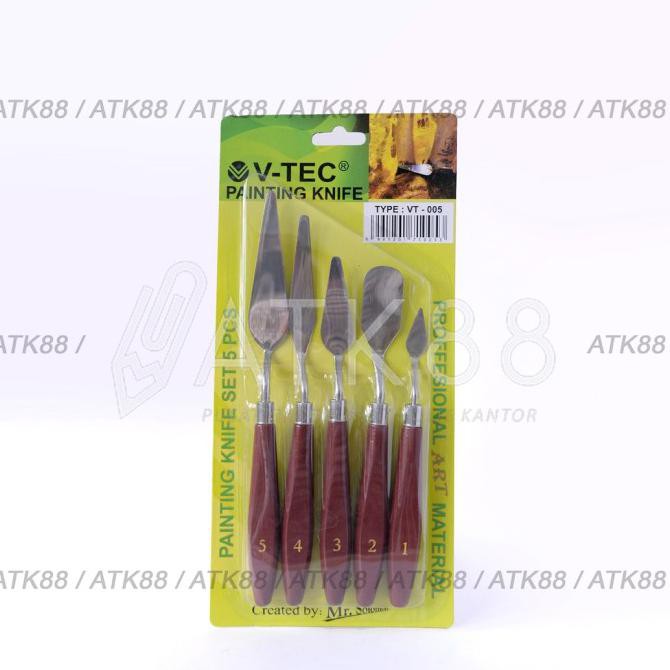 

Ready Stock] V-Tec Painting Knife Set 5 \U002F Pisau Palet Vt-005