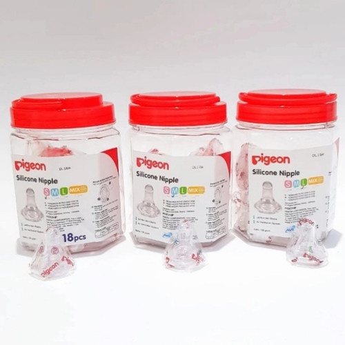 (HARGA 1PCS) PIGEON SILICONE NIPPLE UKURAN S/M/L ORIGINAL 100%