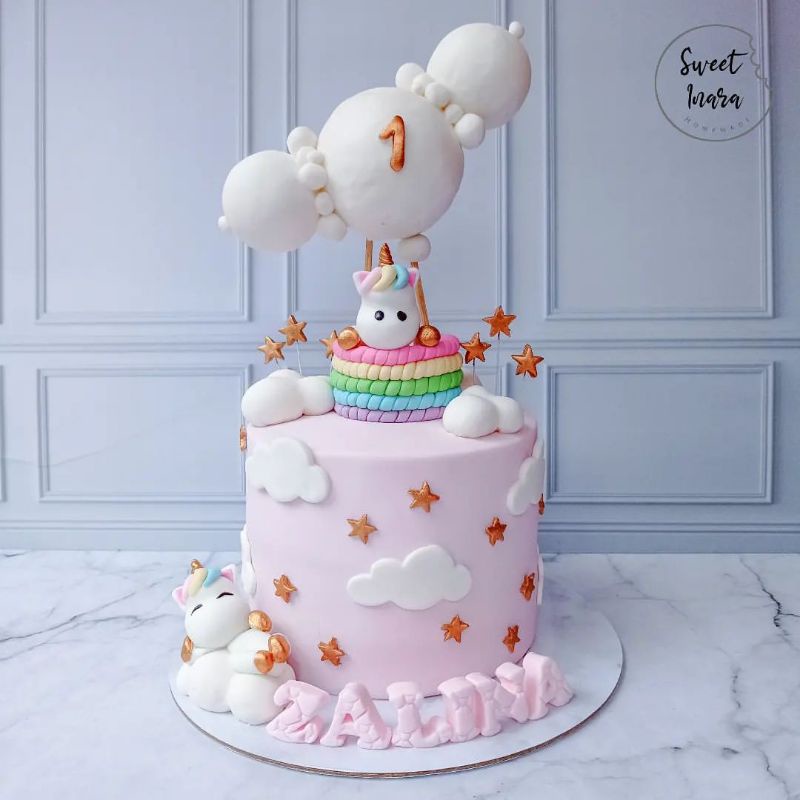

KUE ULANG TAHUN UNICORN/ UNICORN BIRTHDAY CAKE 16CM