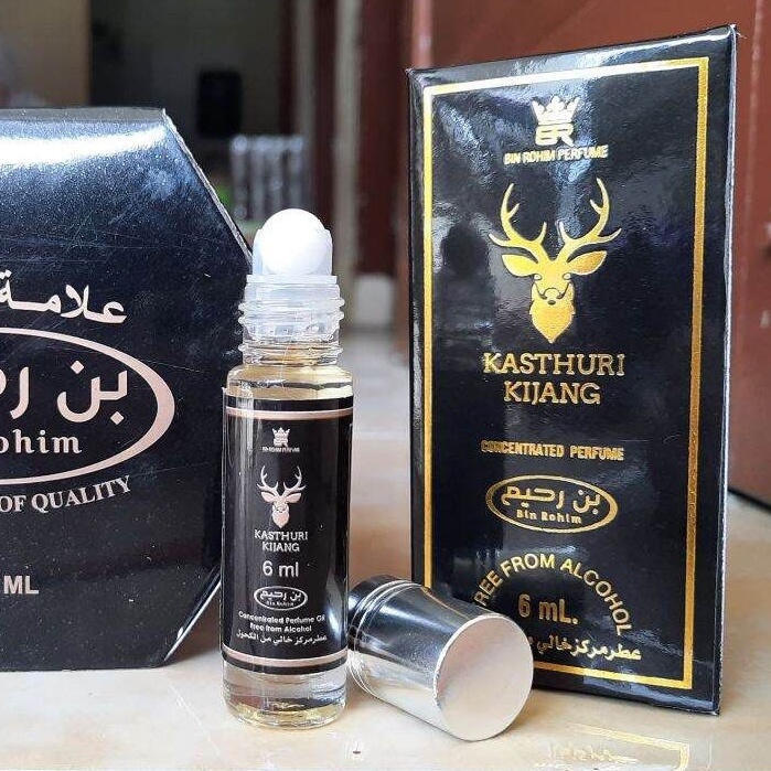 Parfum KASTHURI KIJANG Minyak Wangi Roll On Non Alcohol Kemasan 6ml