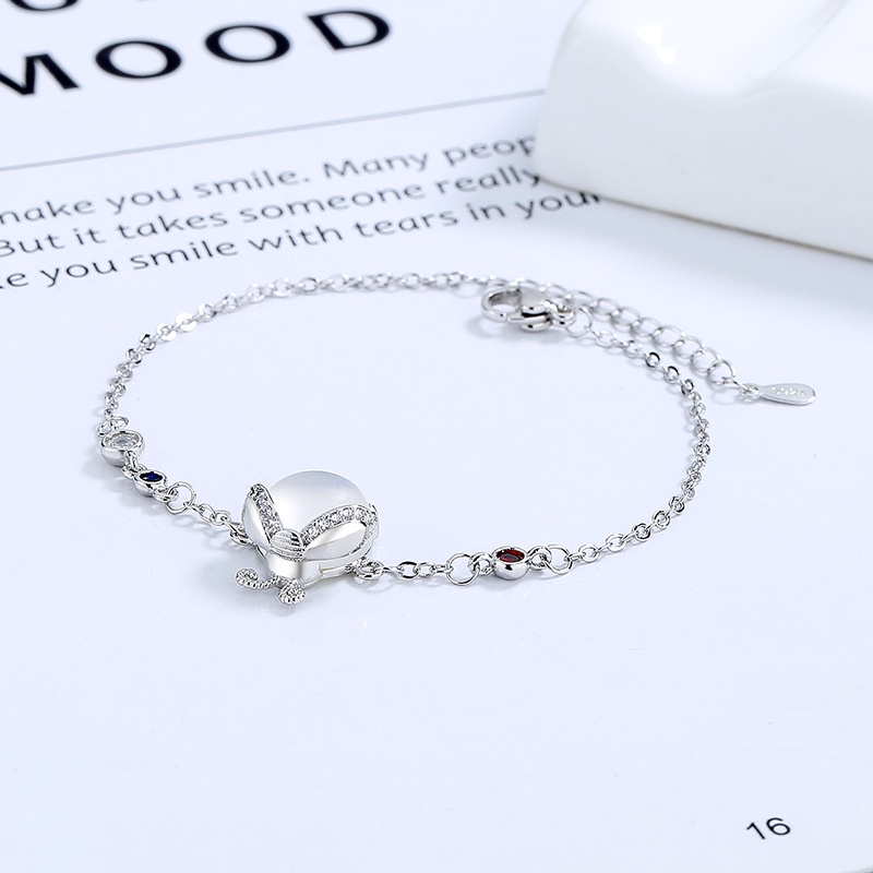 Gelang Moonstone Bahan S925 Silver Untuk Pasangan