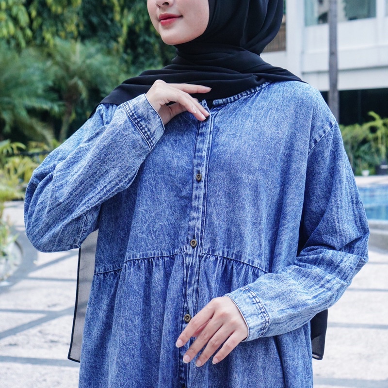 Long dress Amara maxy jeans denim 3 dara