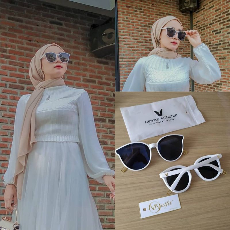 Korean Trendy GM White || kacamata wanita