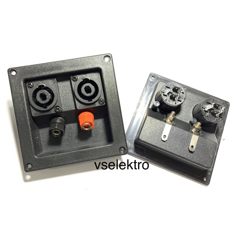 TERMINAL KOTAK BOX SPEAKER 2PIN/TERMINAL SPICON DENGAN BUILDING/TERMINAL KOTAK SPEACON DAN BIDING/TE