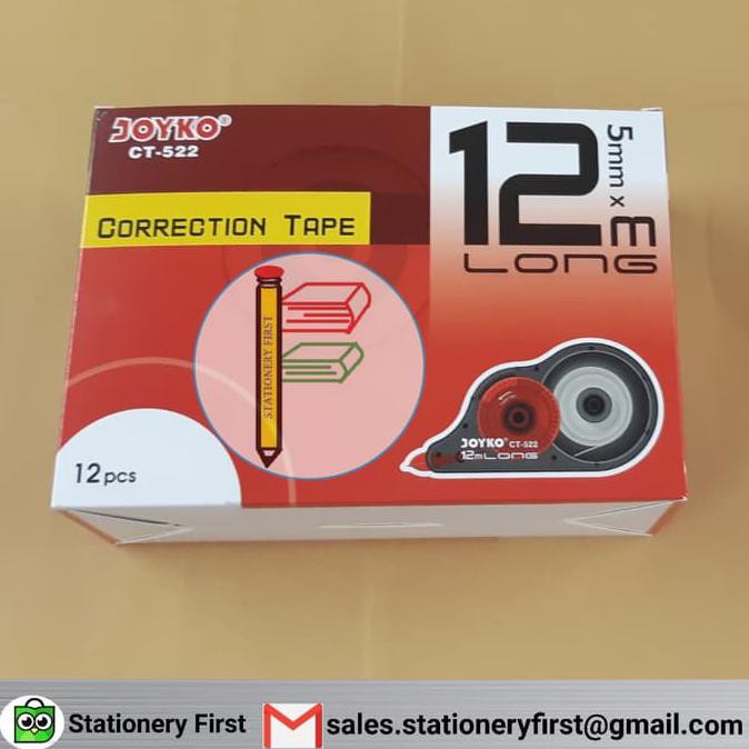 

GRATIS ONGKIR Correction Tape Joyko CT-522 12m Grosir DR345