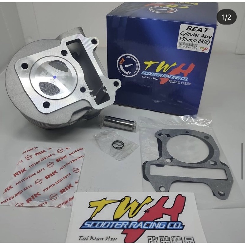 blok bore up/cylinder set assy beat karbu 55mm sangat rekomend untuk balapan