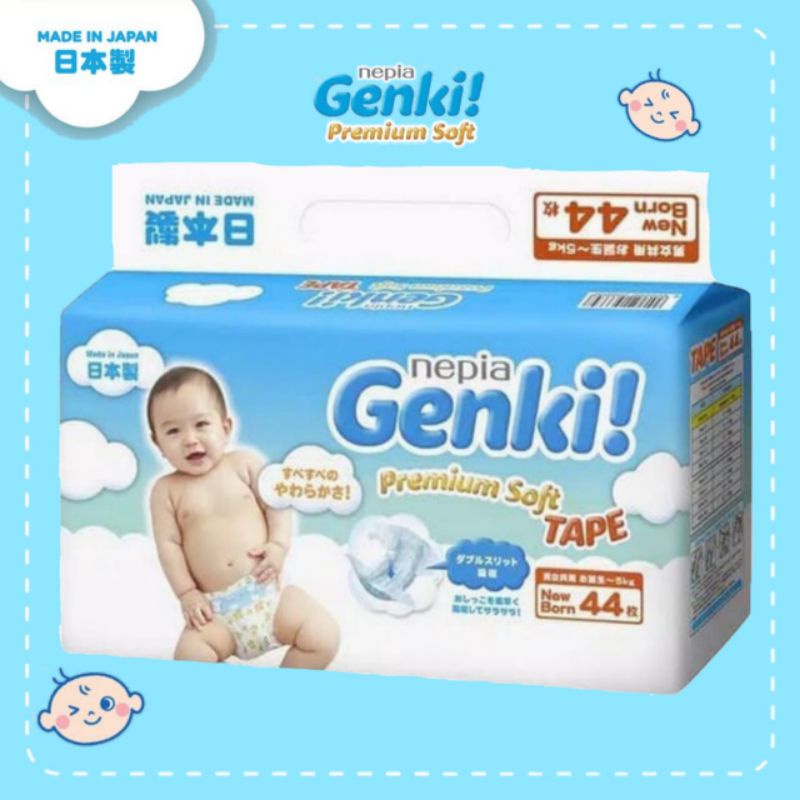 NEPIA GENKI Premium Soft Tape NB44 - Popok Bayi Perekat