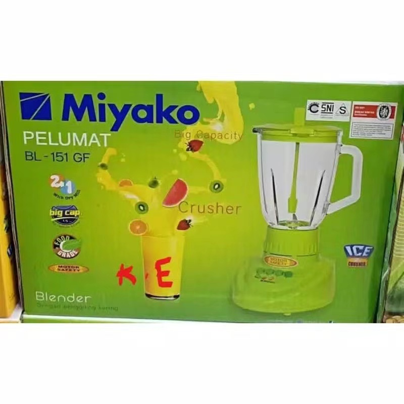 Blender Kaca Miyako BL-151GF 2in1 1.5 Liter Dry Mill Gelas Besar