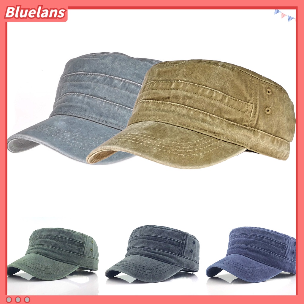 Bluelans Topi Baseball Model Flat Top Gaya Vintage Untuk Outdoor