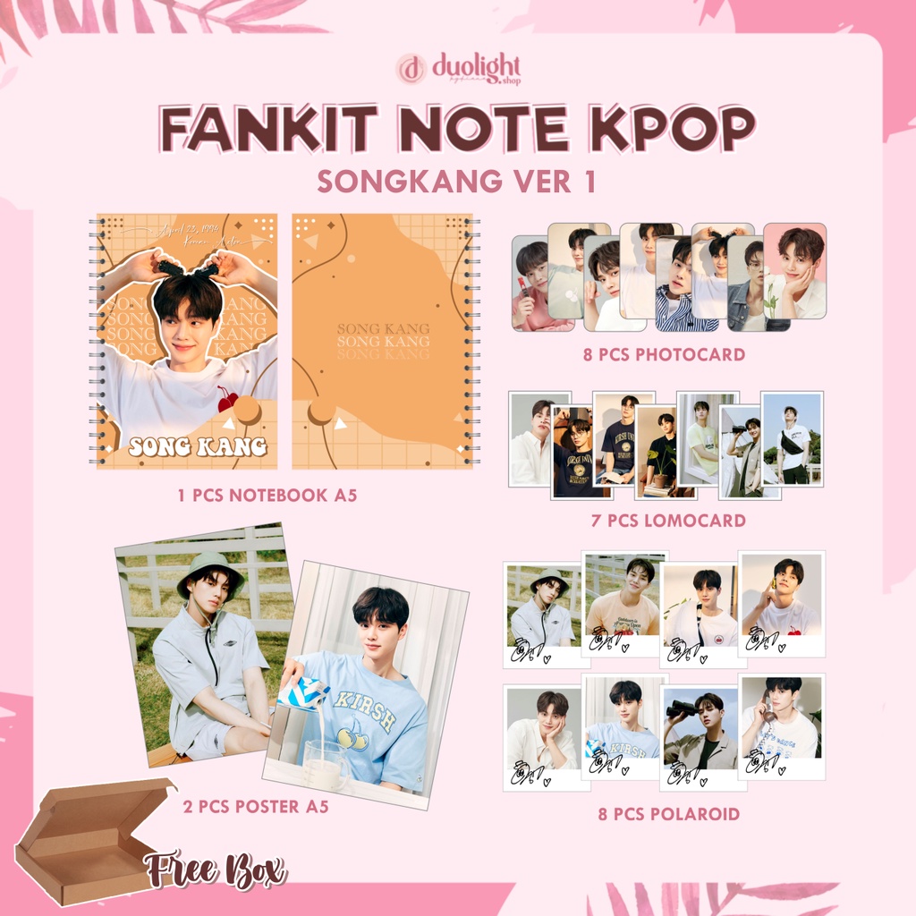 (FREE BOX) FANKIT NOTE KPOP | IDOL DRAKOR | SONG KANG