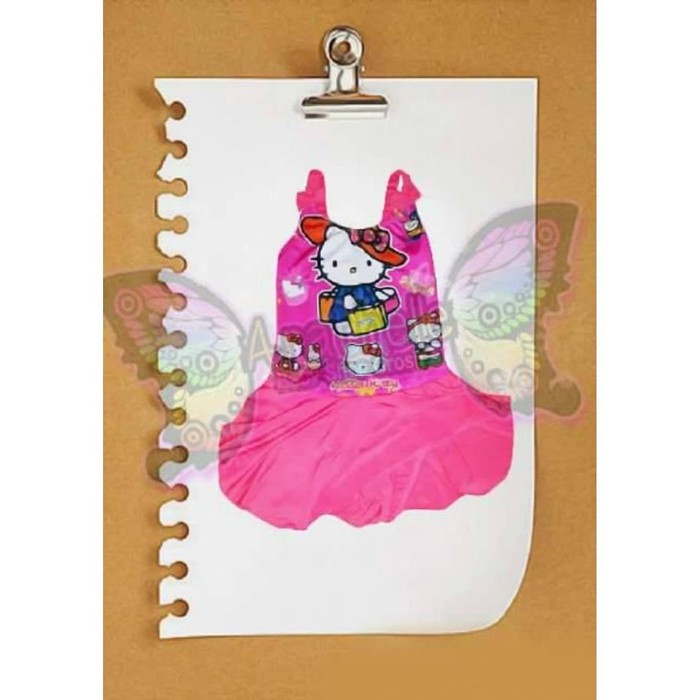 Baju Renang Anak Perempuan Motif HK Tas Kuning