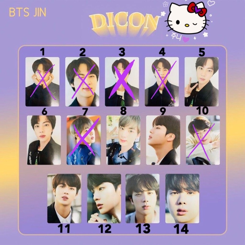 PHOTOCARD DICON BTS JIN OFFICIAL READY