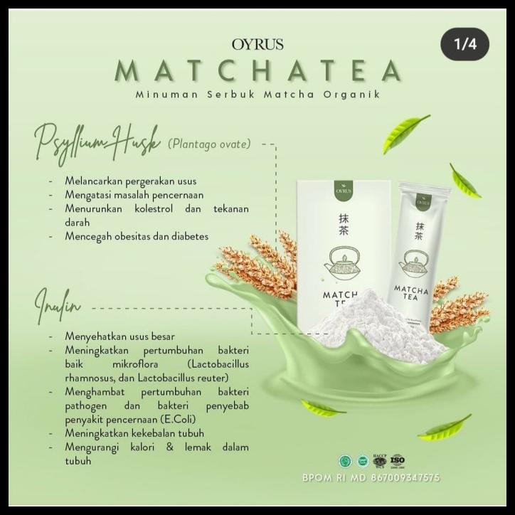

DISKON TERBATAS !!! OYRUS MATCHA TEA PREMIUM (DETOX AND SLIMMING TEA) TERLARIS