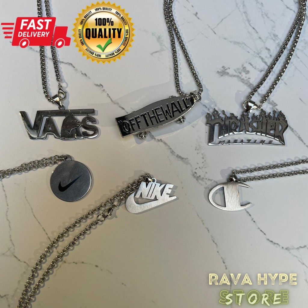 Kalung Thrasher Kalung Vans Kalung Nike / Kalung Unisex Kalung Pria Aksesoris Fashion Necklace