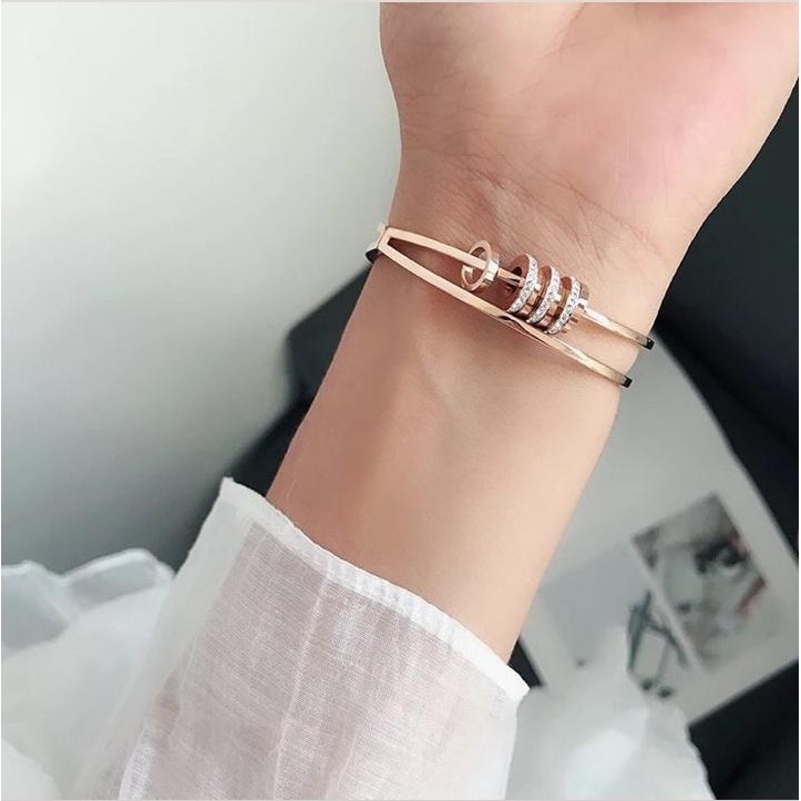 [NEW] Gelang Wanita Aksesoris Titanium Korea Trend Masa Kini Cocok Hadiah Elegant GK082