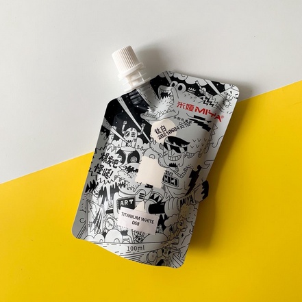 

Miya Himi Gouache Paint CC Refill 100ml Bag / Gouache White Titanium Pouch Isi Ulang Putih