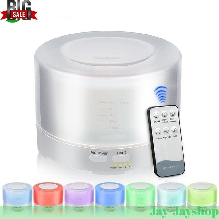 Air Humidifier 7 Color 500ml with Remote Control HUMI H14A