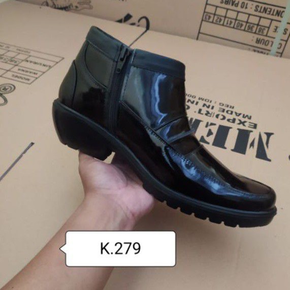 Sepatu kulit pria PDH polri TNI security guard PNS sepatu Kerja formal Tampil lebih keren