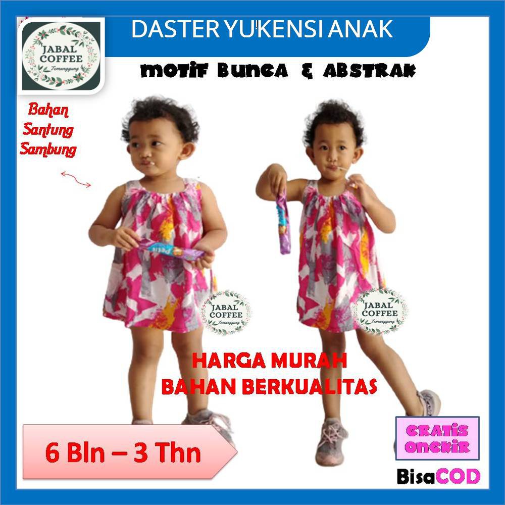 Daster Sambung Yukensi Anak Cewek / Daster Anak Perempuan Murah /Daster Batik Bayi 6 Bulan - 1 Tahun